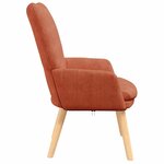 vidaXL Fauteuil relaxant Rouge orange 63 x 67 x 94 cm tissu