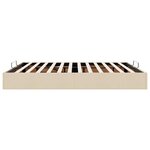 VidaXL Cadre de lit ottoman sans matelas crème 200x200 cm tissu