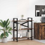 vidaXL Étagère Chêne fumé 100 x 33 5 x 102 cm Bois d'ingénierie