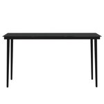 vidaXL Ensemble à manger de jardin avec coussins 5 Pièces Noir