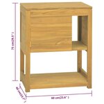 vidaXL Armoire de salle de bain 60x40x75 cm bois de teck solide