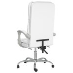 vidaXL Fauteuil de massage inclinable de bureau Blanc Similicuir