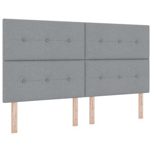 vidaXL Tête de lit réglable en hauteur Gris clair 180 cm tissu