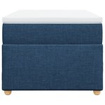 vidaXL Sommier à lattes de lit avec matelas Bleu 90x190 cm Tissu