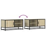 vidaXL Meuble TV chêne sonoma 80x34 5x40 cm bois d'ingénierie et métal