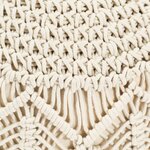 vidaXL Pouf fait à la main en macramé 45 x 30 cm Coton