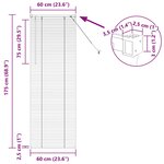 vidaXL Store de Fenêtre avec des rideaux Noir Aluminium