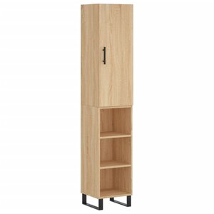 vidaXL Buffet haut Chêne sonoma 34 5x34x180 cm Bois d'ingénierie