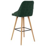 vidaXL Tabourets de bar lot de 2 vert foncé velours