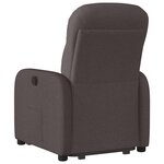 vidaXL Fauteuil inclinable marron foncé tissu