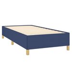 vidaXL Sommier à lattes de lit avec matelas Bleu 90x200 cm Tissu