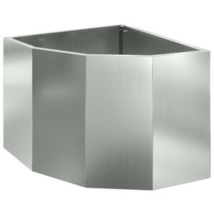 vidaXL Jardinière d'Angle Argent 45 x 45 x 35 cm Acier galvanisé