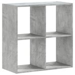 vidaXL Bibliothèque gris béton 68 5x32x68 5 cm bois d'ingénierie