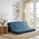 vidaXL Canapé-lit pliable 180 x 67 x 45 cm Bleu