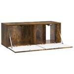 vidaXL Meuble TV mural Chêne fumé 78 5 x 31 x 30 cm Bois d'ingénierie