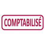 Tampon X-print 4912 Formule Commerciale Texte + Picto 'COMPTABILISÉ' Rouge TRODAT