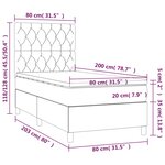 vidaXL Sommier à lattes de lit et matelas et LED Marron foncé 80x200cm