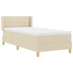 vidaXL Lit à ressorts avec matelas crème  80 x 200 cm
