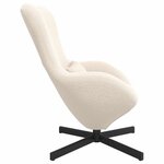 vidaXL Fauteuil œuf Crème 63 x 73 x 90 cm