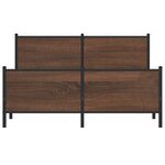 vidaXL Cadre de lit en métal sans matelas chêne marron 160x200 cm