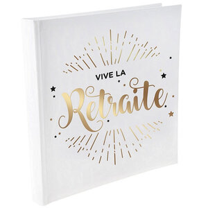 Livre d'or retraite blanc et or (x1) REF/5728