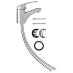 vidaXL Mitigeur de lavabo Argenté 13x10 cm