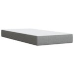 vidaXL Sommier à lattes de lit et matelas Gris clair 90x190 cm Tissu