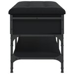 vidaXL Banc à chaussures noir 82x42x45 cm bois d'ingénierie