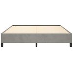 vidaXL Cadre de lit gris clair 193x203 cm velours