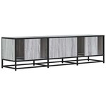 vidaXL Meuble TV sonoma gris 150x35x41 cm bois d'ingénierie et métal
