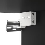 vidaXL Meuble TV mural Noir Bois d'ingénierie