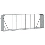 vidaXL Porte-bûches argenté 300x45x100 cm acier galvanisé