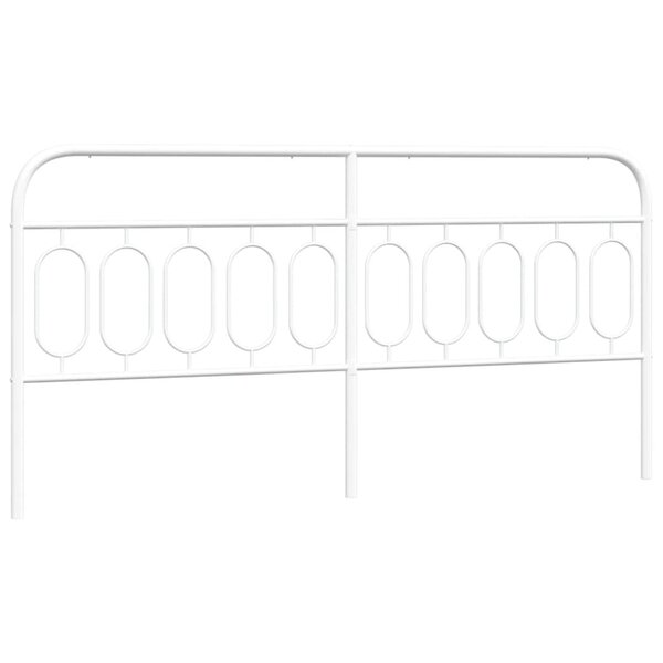 vidaXL Tête de lit de remplacement métal blanc 200 cm