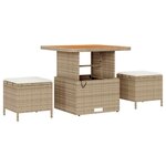 vidaXL Ensemble de canapé de jardin avec coussin 11 Pièces Beige et crème