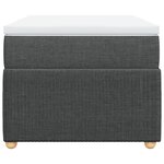 vidaXL Sommier à lattes de lit avec matelas Gris foncé 80x200 cm Tissu