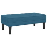 vidaXL Banc Bleu 113x57x39 cm Velours