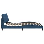 vidaXL Cadre de lit sans matelas bleu 200x200 cm tissu