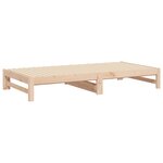 vidaXL Lit coulissant sans matelas 2x(80x200) cm Bois de pin massif
