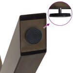 vidaXL Pieds de table basse en forme de X  2 pièces  acier naturel  28 x (42-43) cm