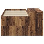 vidaXL Lit haut pour enfants avec bureau Bois ancien 75 x 190 cm