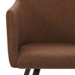 vidaXL Chaises à manger lot de 4 marron tissu