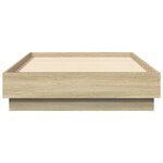 vidaXL Cadre de lit avec lumières LED chêne sonoma 75x190 cm