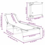vidaXL Transat pliant 2 Pièces portable en tissu Oxford bleu 600D