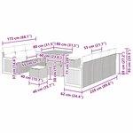 vidaXL Ensemble de canapé de jardin avec coussin 10 Pièces Gris