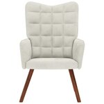 vidaXL Chaise de relaxation crème velours