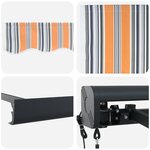 vidaXL Auvent Multicolore 350 x 250 cm Polyester et Aluminium