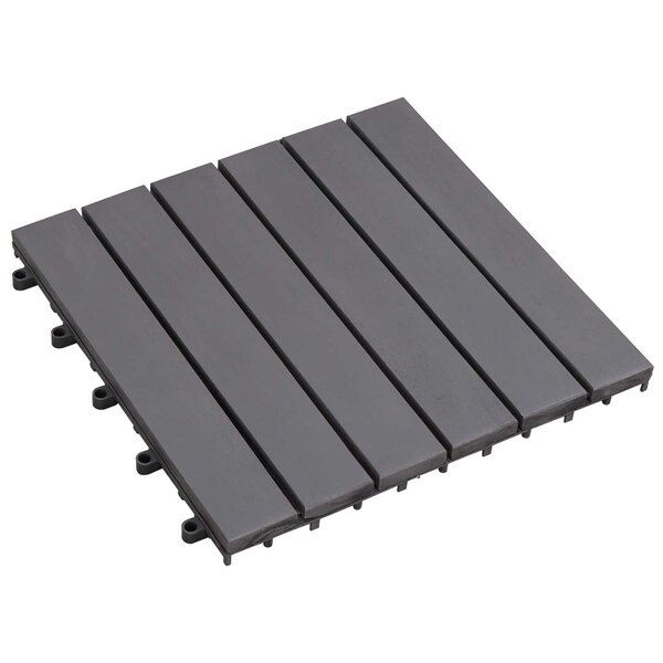 vidaXL Carreau de terrasse 20 Pièces Gris 30 x 30 cm Bois d'acacia