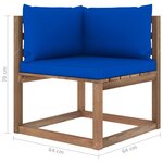 vidaXL Salon palette de jardin 6 Pièces et coussins Bois de pin imprégné