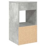 vidaXL Table de chevet avec tiroir gris béton 35x34x66 5 cm
