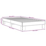 vidaXL Cadre de lit sans matelas noir 100x200 cm
